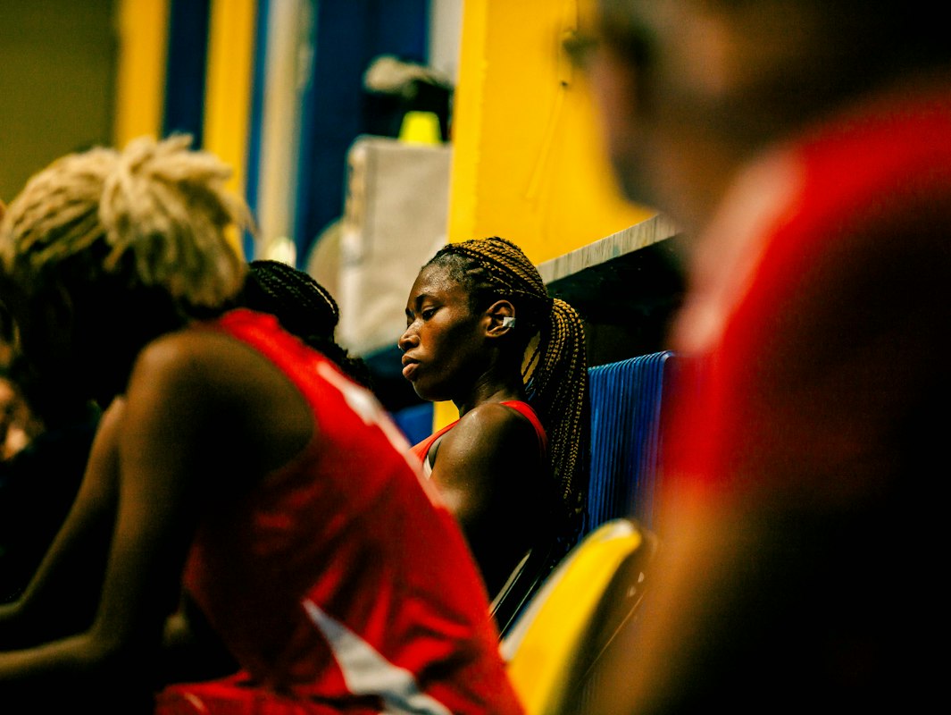 Basketbalspelers in actie
